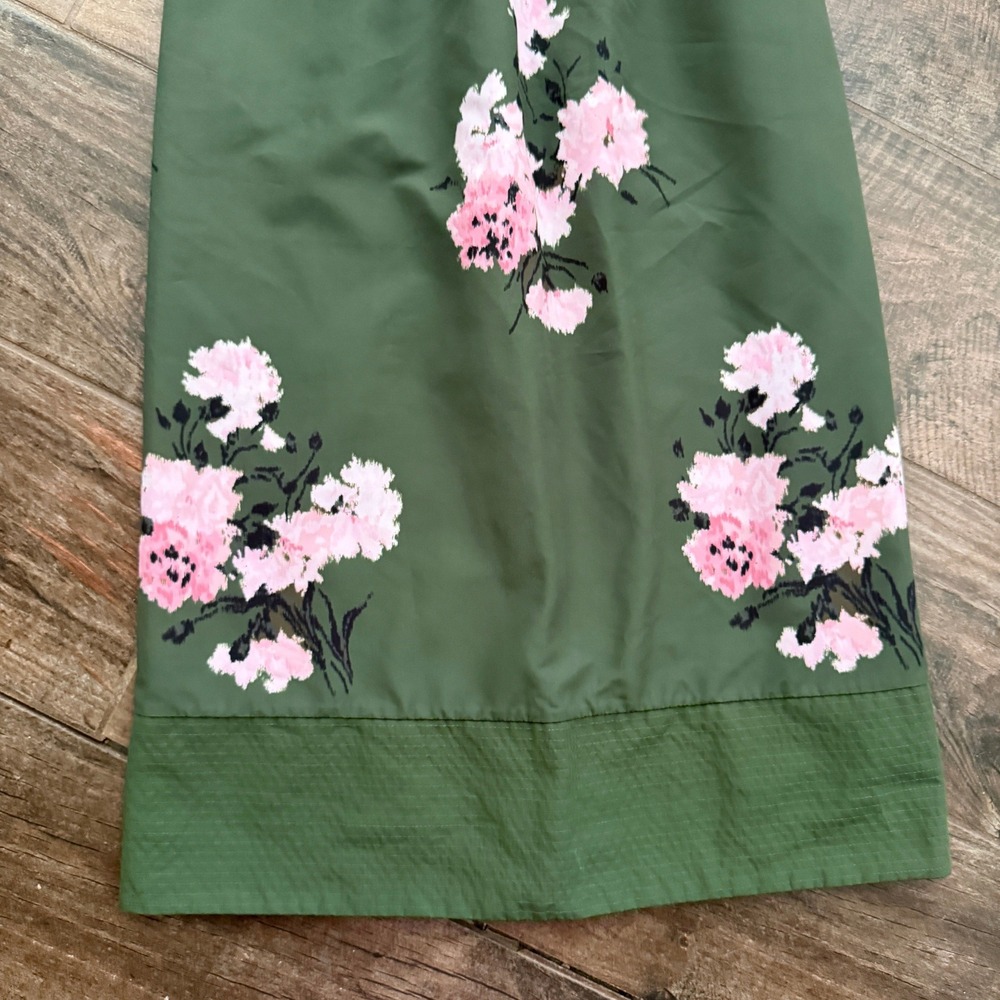 Tuckernuck Louise Olive and Pressed Powder Floral Skirt, Green Pink, 2 - Picture 5 of 10